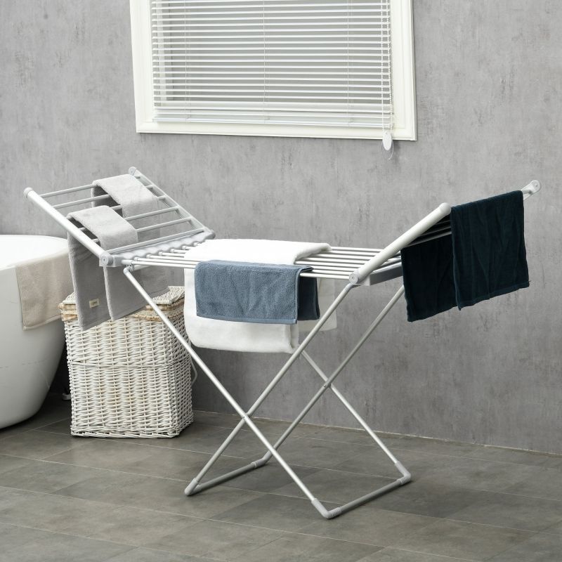 Wäscheständer Mit Heizfunktion (45-55°C), Zusammenklappbar, 144x53x96 cm_voghion.com