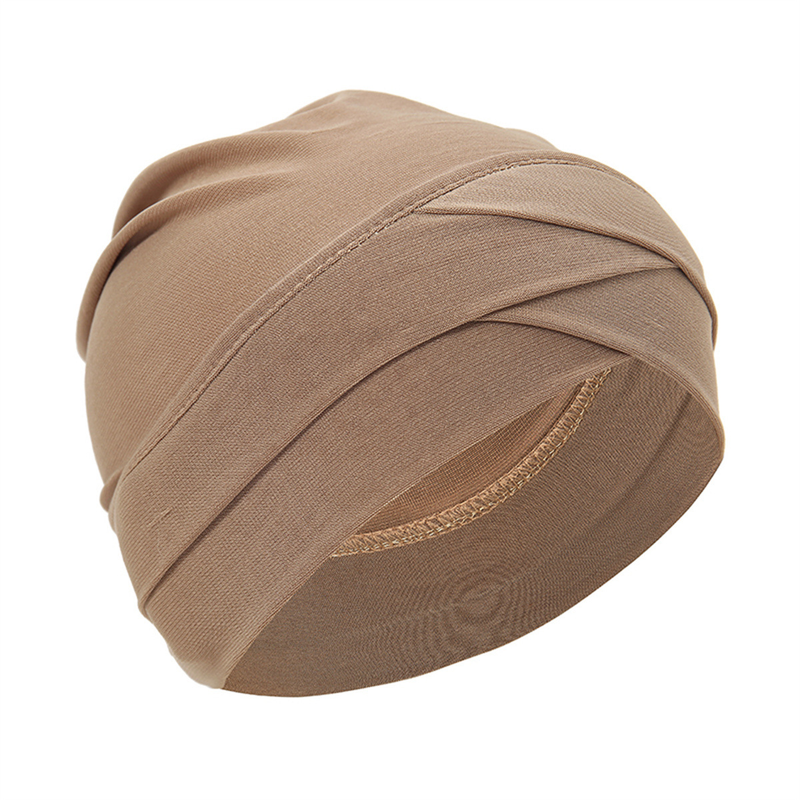 Muslim pullover hat, four seasons solid color forehead bottom hat, multi-color comfortable hat_voghion.com