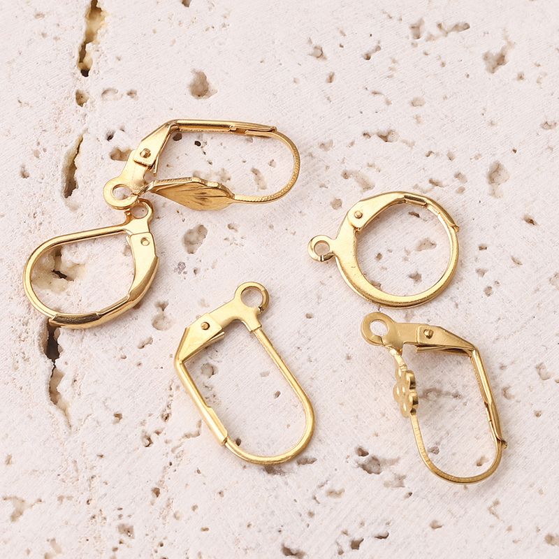 Gancio e accessori per orecchini in acciaio inossidabile a forma di D francese, clip, accessorio per orecchie fai da te_voghion.com