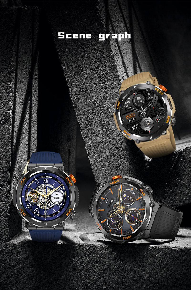 Aolon HT17 Smartwatch Erkekler 1.46 inç Tam Ekran Bluetooth Arama Kalp Hızı Uyku Monitörü Çoklu Spor Modelleri akıllı saat Erkekler_voghion.com