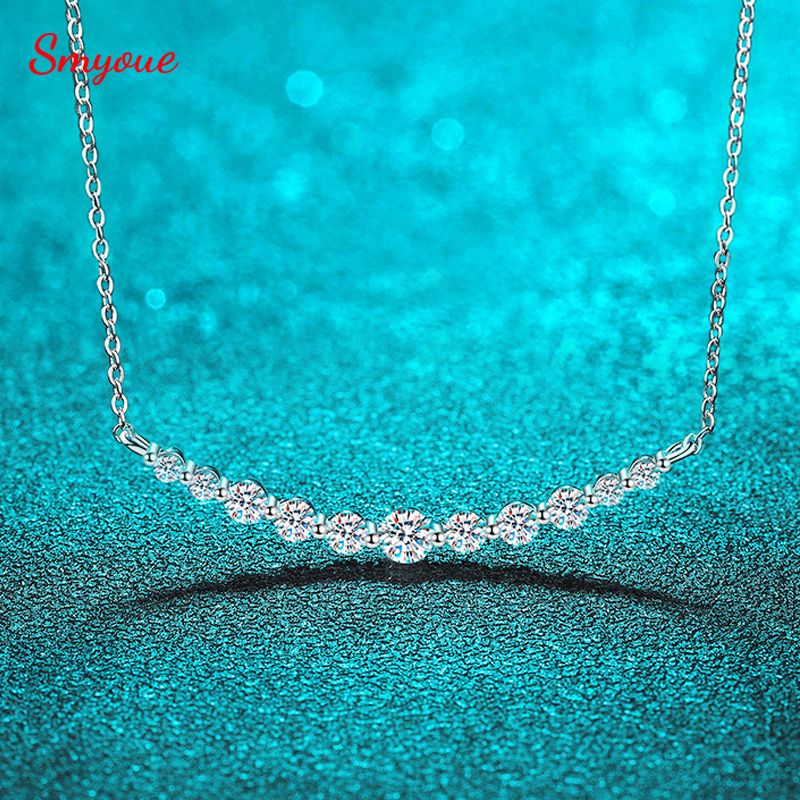 Collana con ciondolo in moissanite da donna con diamanti da laboratorio Sparkg, 1,1 ct, 100% argento Sterling GRA_voghion.com