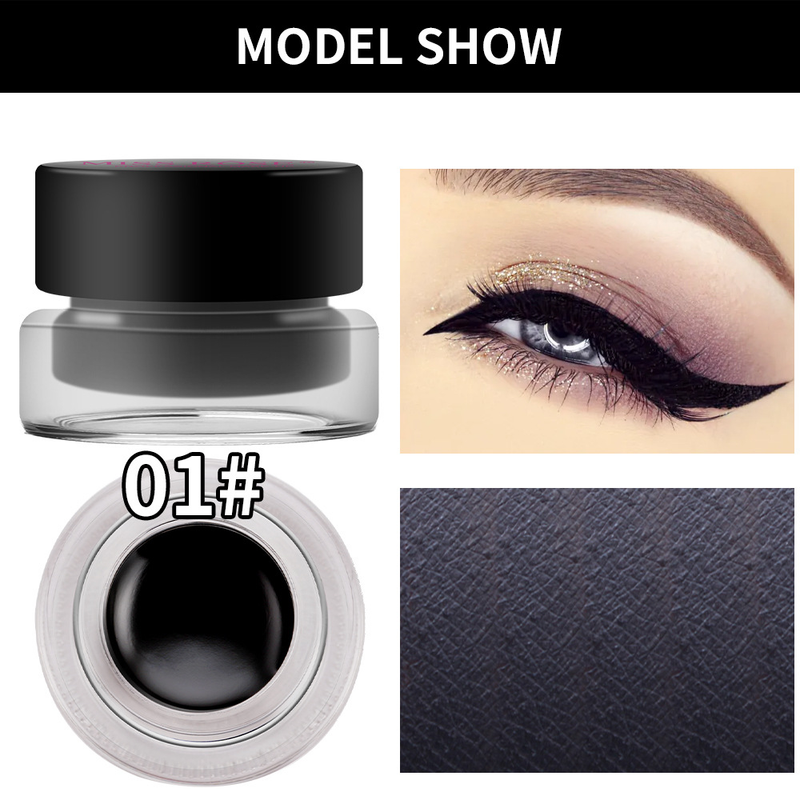 MISS ROSE Eyeliner in crema bicolore a due flaconi, resistente al sudore e impermeabile, di lunga durata, non facile da sbavare, per principianti. Eyeliner_voghion.com