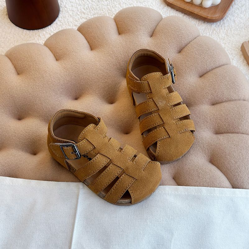 Sandali da spiaggia romani Birkenstoc per bambini, con suola morbida, stile coreano, estate 2025, nuovi, punta chiusa_voghion.com