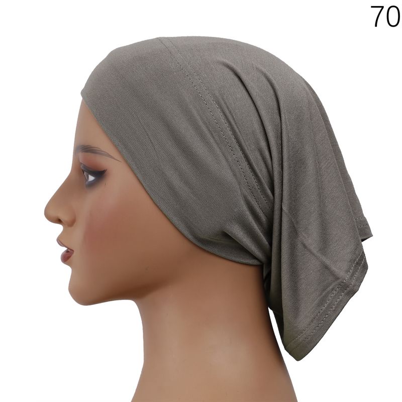 Turbante de algodón mercerizado para mujer: hiyab suave de primera calidad para mujeres musulmanas_voghion.com