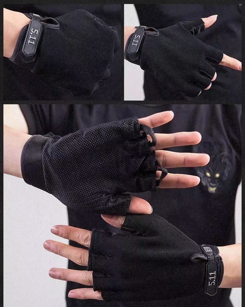 【Client fidèle 5889】Hommes et femmes Protection solaire Antidérapant Demi-doigt Extérieur Respirant Mince Conduite Tactique_voghion.com