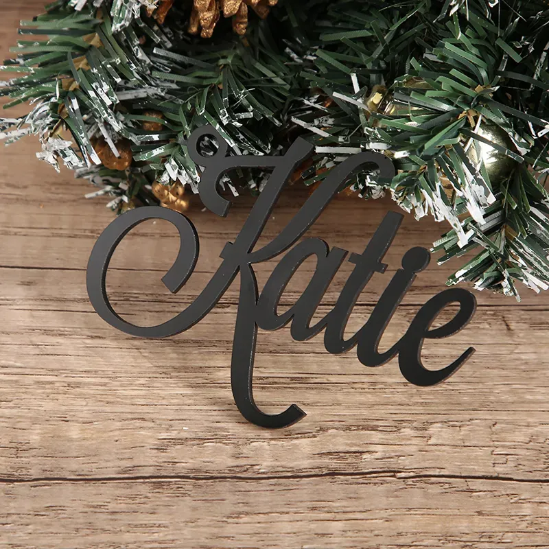 Personalized Stocking Wood Letters Custom White Name Tags Christmas Rustic Country Farmhouse Cutout_voghion.com