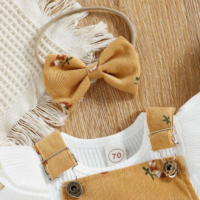 Vêtements d'été pour enfants, nourrissons et jeunes enfants, à rayures, manches courtes, lanterne florale, épaule en velours_voghion.com