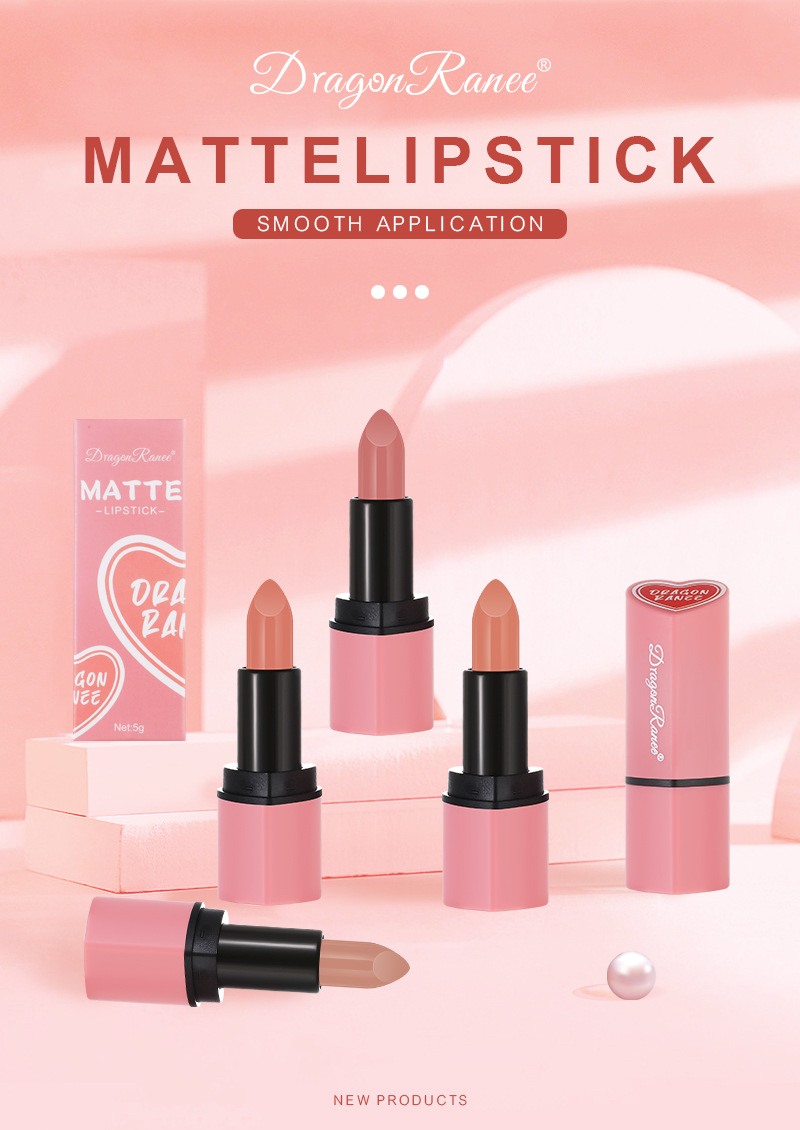 Herzförmige, samtig-matte Lippenstifte für Damen – erhältlich in Nude- und Pinktönen_voghion.com