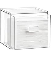 Klare stapelbare Schubladen, 4,4 Zoll großer Make-up-Organizer aus Acryl für das Badezimmer, Aufbewahrungsbehälter aus Kunststoff für den Schminktisch, Untertisch,_voghion.com