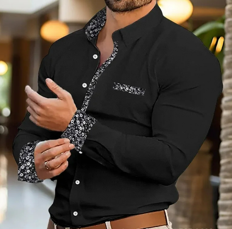 Koszula męska 3D Printing Casual Slim Youth, nadruk casualowy_voghion.com