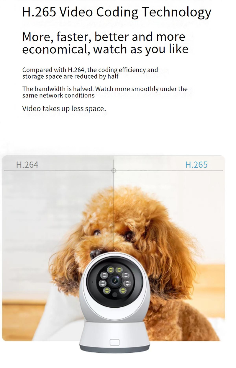 Smart WiFi Security Camera - Indoor 360° Pan/Tilt With HD Night Vision & Motion Tracking (2-Way Audio Phone Remote Control Cloud Storage)_voghion.com