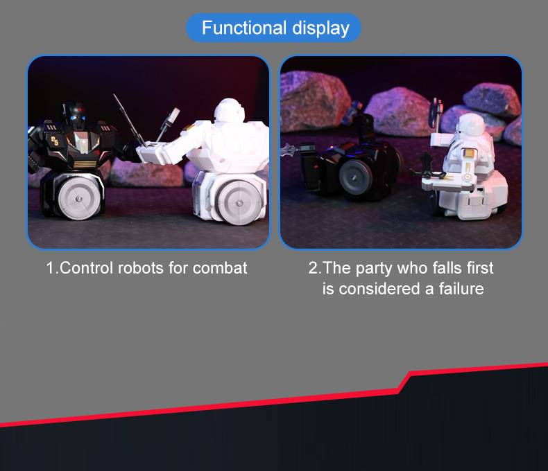 Robot de combate inteligente de 2,4 G: juguete infantil a control remoto con funciones de lucha, boxeo y combate giratorio._voghion.com