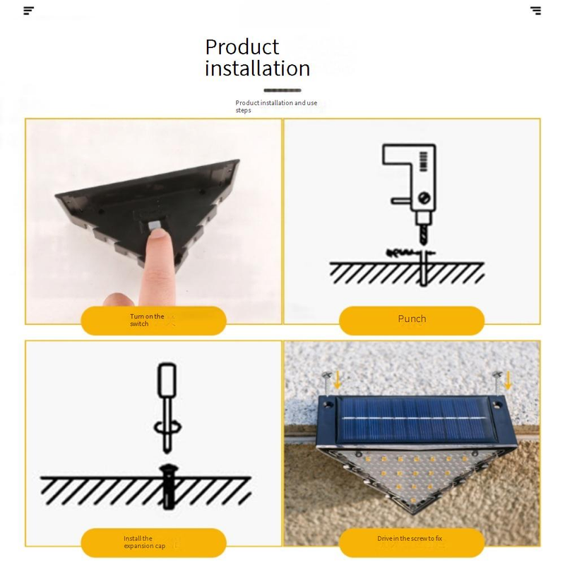 Solarne lampy schodowe, wodoodporne, ogrodowe, LED, do ścieżek, na ściany i tarasy – automatyczne włączanie/wyłączanie, opcja ciepłego/białego światła_voghion.com