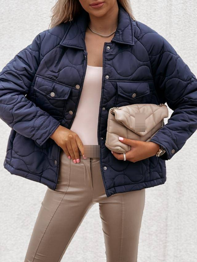 Damesjas van katoen met lange mouwen en knoopdetail – warme wintertuniek met V-hals, elegant en comfortabel, grote maten beschikbaar_voghion.com