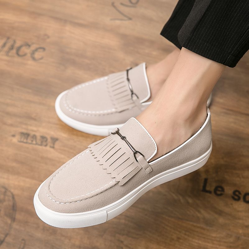 Neue Mode Echtes Leder Retro Business Herren Freizeitschuhe Schwarz Täglich Büro Loafers Ein-Schritt Fahren Party Kleid Hochzeit Herrenschuhe_voghion.com