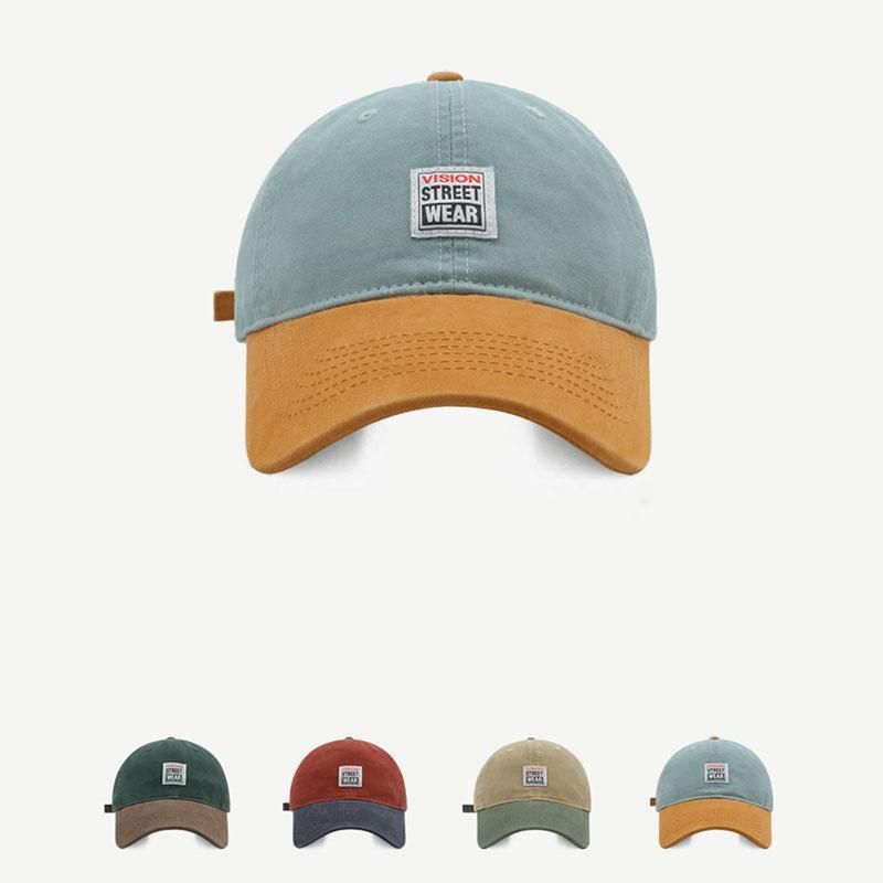 Cappellino da baseball casual versatile con parte superiore morbida e contrastante, primaverile e autunnale, con alfabeto, da donna, 2025, nuovo berretto da uomo_voghion.com