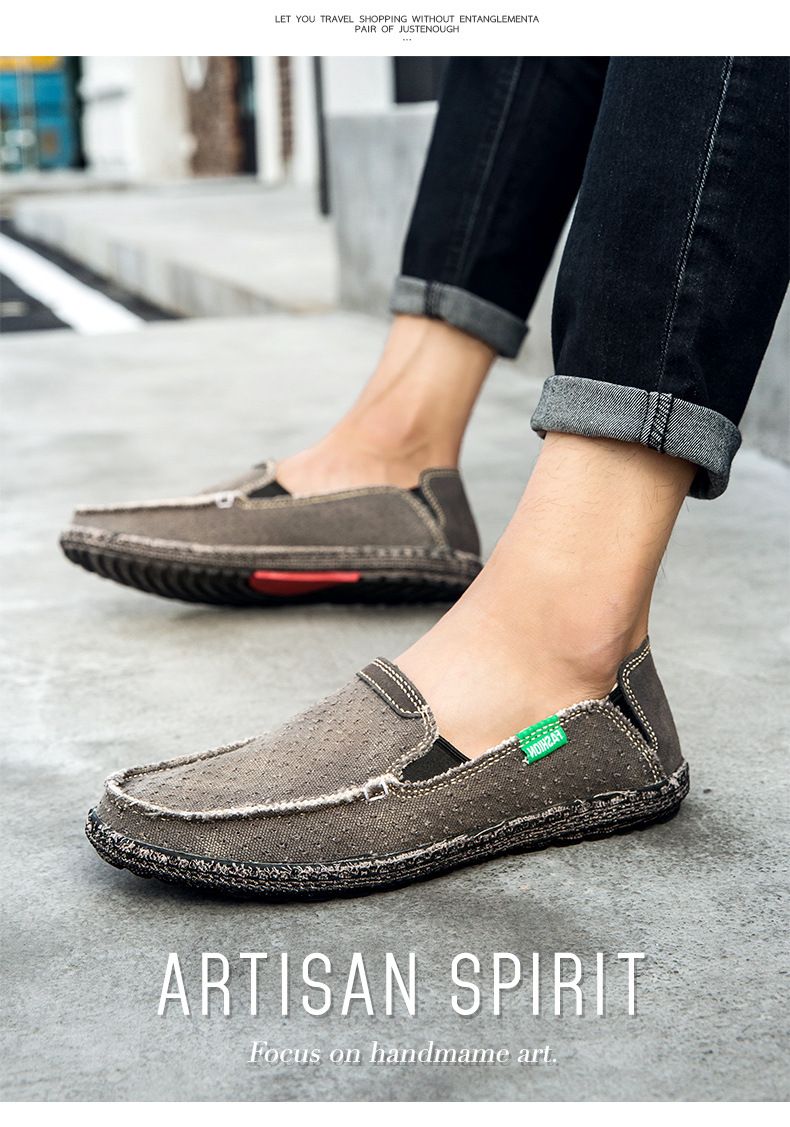 Lässige Slipper für Herren, um aus alten Stoffschuhen bequeme Herrenschuhe mit weicher Sohle zu machen_voghion.com