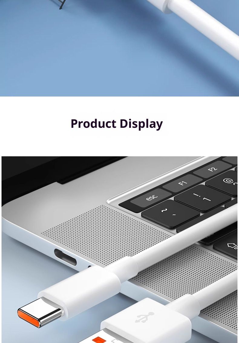 Digitex 120W Flash Type-C Datenkabel, kompatibel mit Xiaomi Redmi Smartphones, Gold Label MAX, orange Schnittstelle_voghion.com