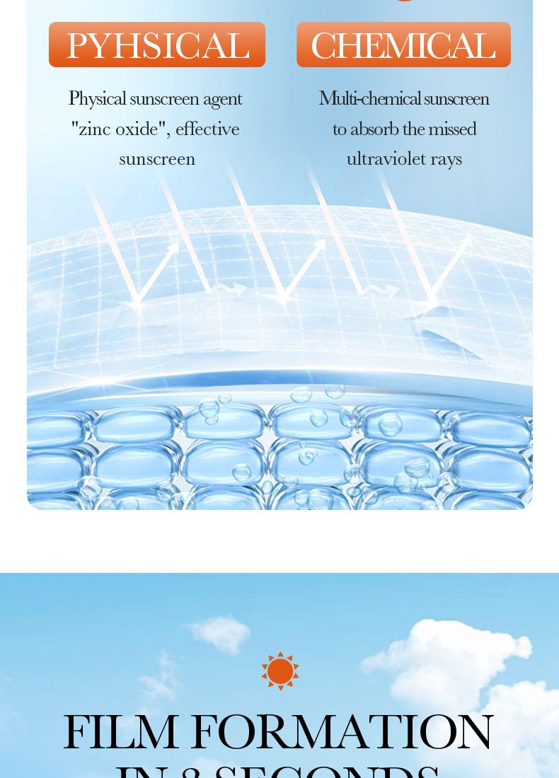 BIOAOUA Aloe Vera Sunscreen Repair Spray 150ml Sunscreen Isolation Refreshing 3-in-1 Sunscreen_voghion.com