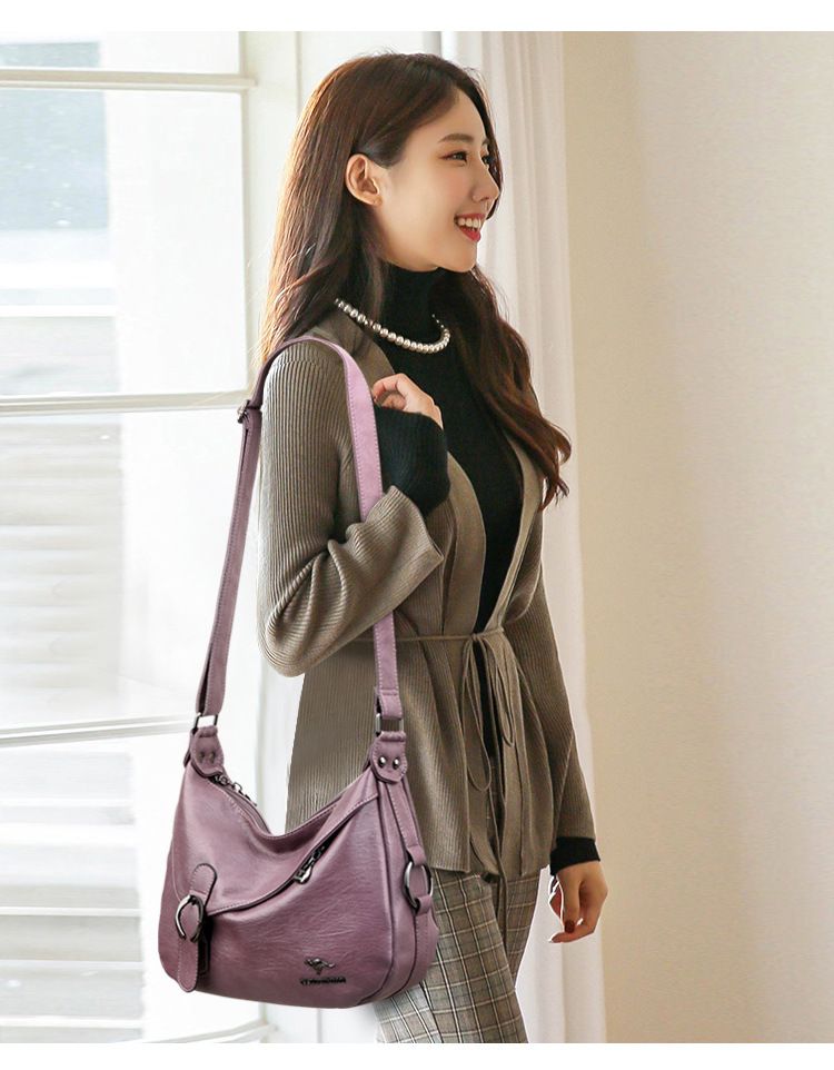 Borsa a tracolla semplice e alla moda in vera pelle per le donne 2025, nuova borsa da mamma e nonna in stile coreano di alta qualità_voghion.com