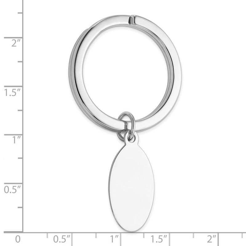 Sterling Silver Rhodium-plated Key Chain_voghion.com