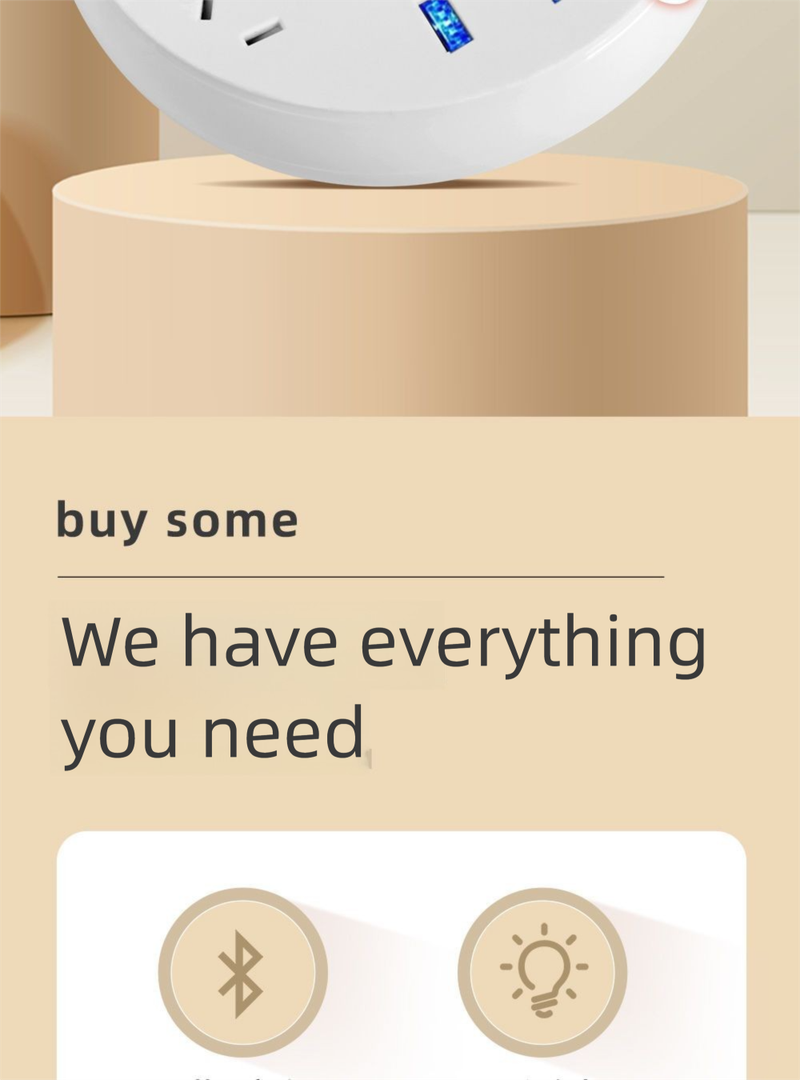 Long Line Bluetooth Speaker Socket Converter Multi-Functional Dormitory Power One-to-Many Outlet Strip With USB Charging_voghion.com