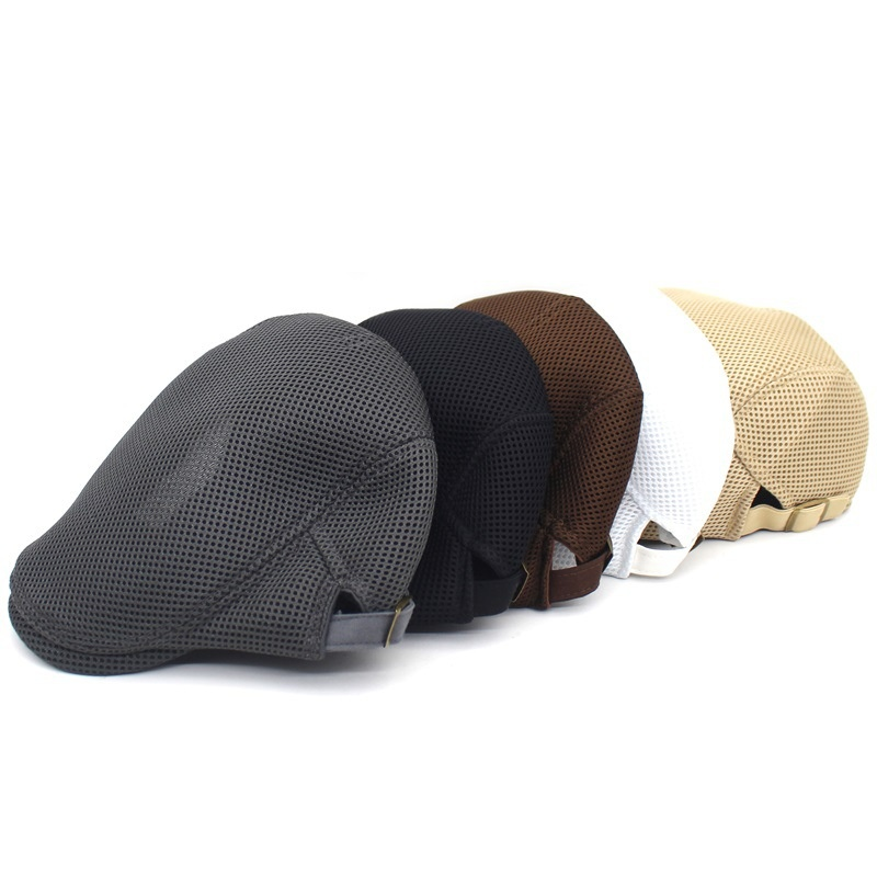 Herren Schieberm ü tze Barett Gatsby Cabbie Zeitungsjunge Mesh Flatcap Hut Sommer_voghion.com