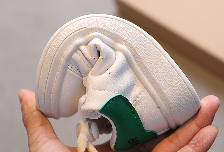 Mother&Kids Children's sports shoes casual breathable leather board shoes for boys small white shoes for girls large single shoes for children_voghion.com