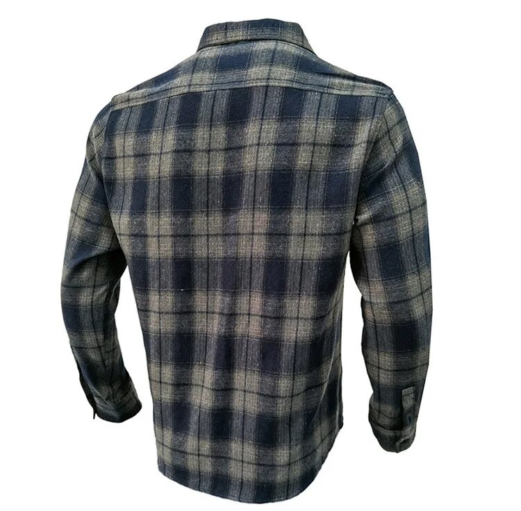 Frühling Herbst Neue Flanell Langarm Kariertes Hemd Männer Casual Lose Einreiher Revers Hemd Männlich Kostenloser Versand Artikel Für männer_voghion.com