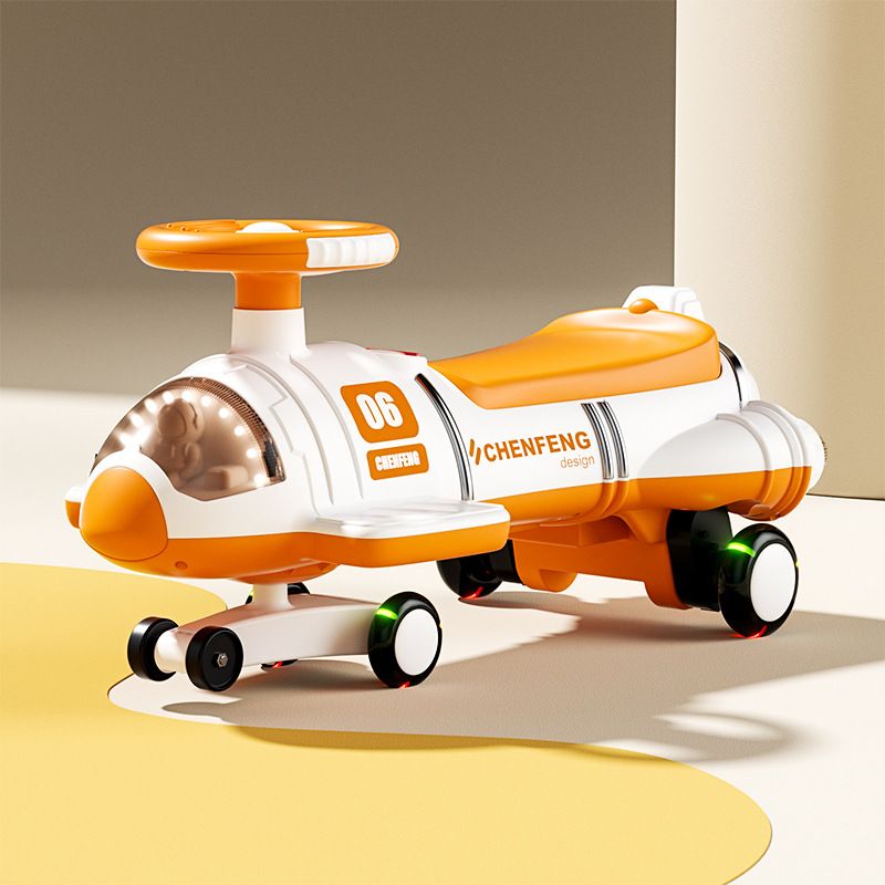 Children's Electric Twist Anti-Tip Universal Wheels Ride-On Adult Rechargeable Boys Girls Baby Scooter Swing Car_voghion.com