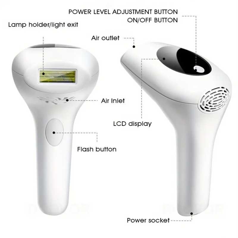 Epilatori a luce pulsata elettrici per uso domestico, fotoepilatore permanente IPL indolore, depilazione laser per corpo e bikini_voghion.com