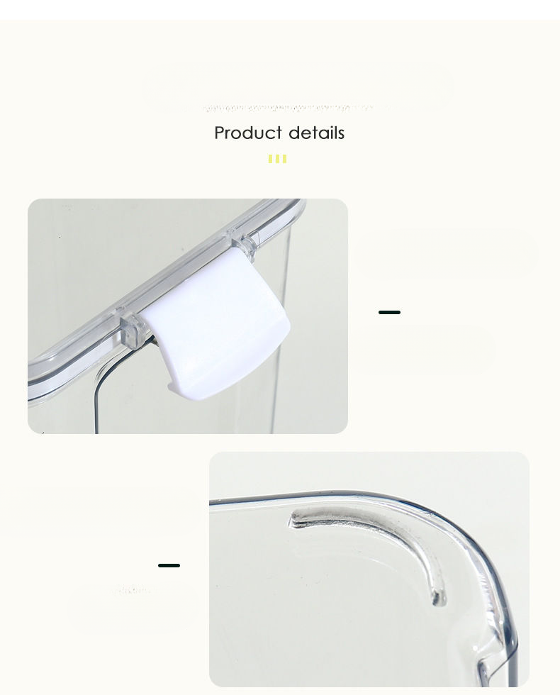 Sealed Food-Grade Container Kitchen Transparent Plastic Jar Grain Storage Box_voghion.com