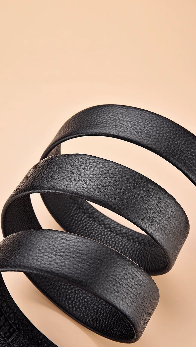 HOT JIFANPAUL New Fashion Automatic Buckle Business Genuine Leather Jeans High Quality Men's Belt No Gift Box_voghion.com