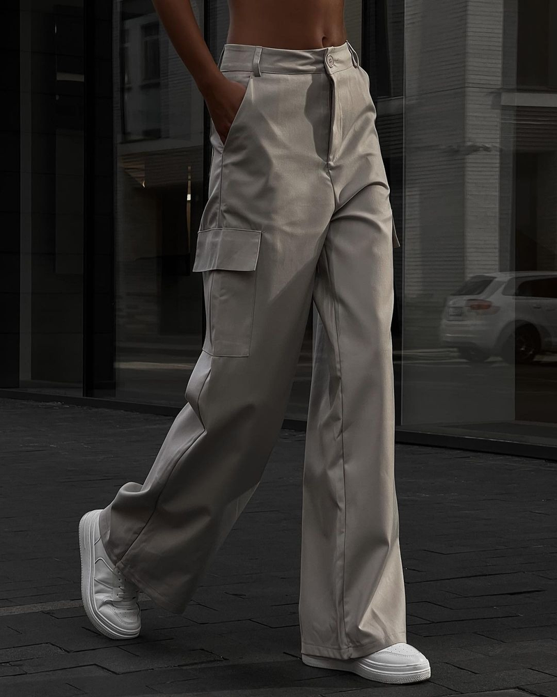 Pantalones Joker informales de cintura alta para viajeros de otoño e invierno para mujer_voghion.com