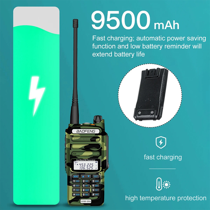New BaoFeng UV9R ERA Waterproof Handheld Walkie Talkie 18Watts UHF VHF Dual Band IP68 HF Transceiver Ham Portable Radio_voghion.com
