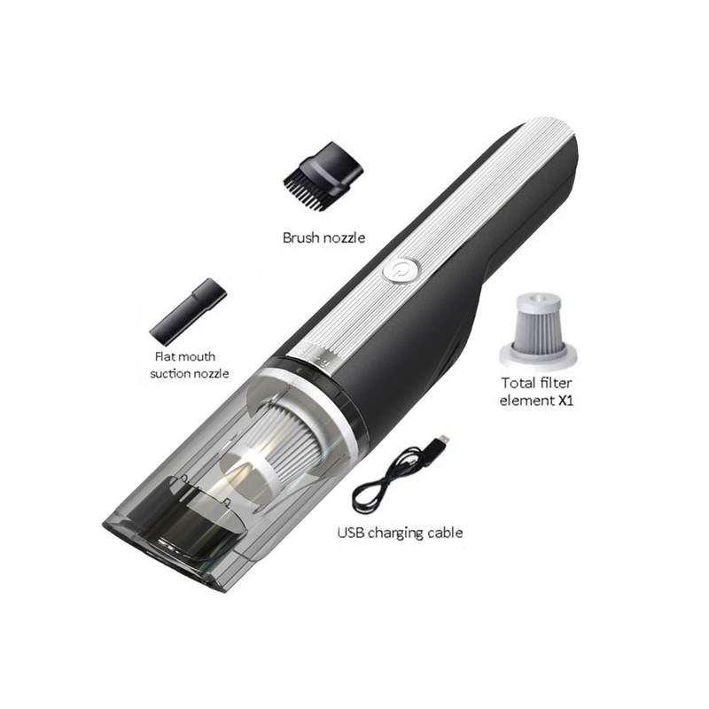 Aspirador de pó sem fio para carro, com forte sucção, portátil, pequeno, recarregável, aspirador de pó doméstico_voghion.com