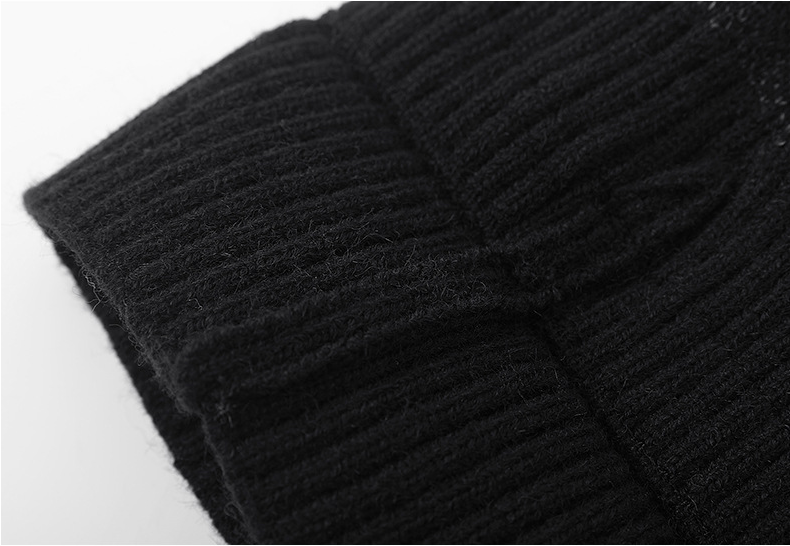 Winter hat plush knit hat autumn and winter wool hat winter hat letter label melon skin hat_voghion.com