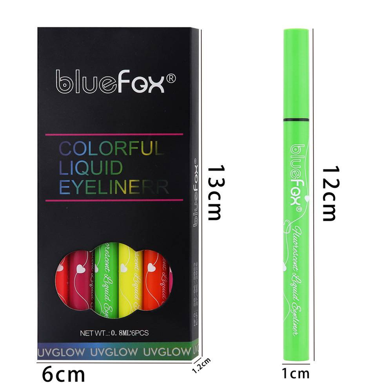 6-color Halloween Color Fluorescent Eyeliner Luminous Liquid Pen Lasting_voghion.com