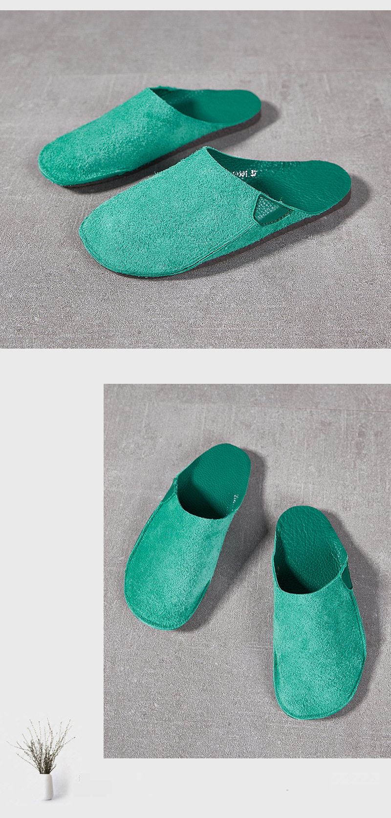 Women’s Shoes New Top Layer Cowhide Half Slippers Casual Versatile Comfortable Thickened Soft Bottom Flat Sandals_voghion.com