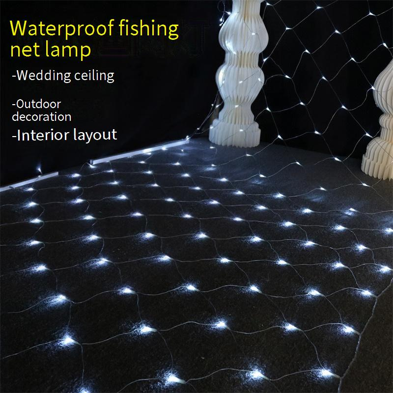 Wasserdichte LED-Lichternetze für die Außendekoration – 8 x 10 m, 2000 LED-Lichterketten mit IP44-Schutzart, Optionen für Warmweiß/Kaltweiß/Mehrfarbig_voghion.com