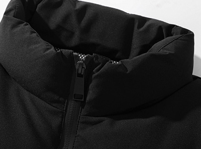 Colete masculino slim fit de plumas – Colete acolchoado leve com gola alta e bolsos com zíper (86%-90% pena de pato branco)_voghion.com