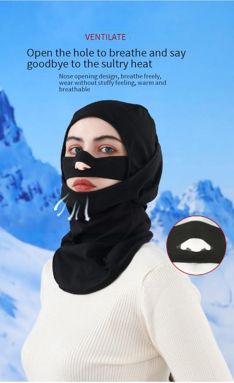 Passamontagna da sci ad asciugatura rapida Ruidong per uomo e donna - Maschera termica antivento per sport all'aria aperta, ciclismo e snowboard_voghion.com