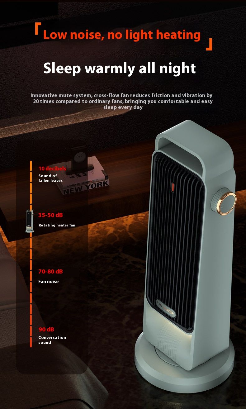 Aquecedor de ambiente cerâmico PTC de 1800 W com oscilação de 90°, proteção contra superaquecimento e tombamento, 2 configurações de velocidade para escritório doméstico (até 20㎡)_voghion.com