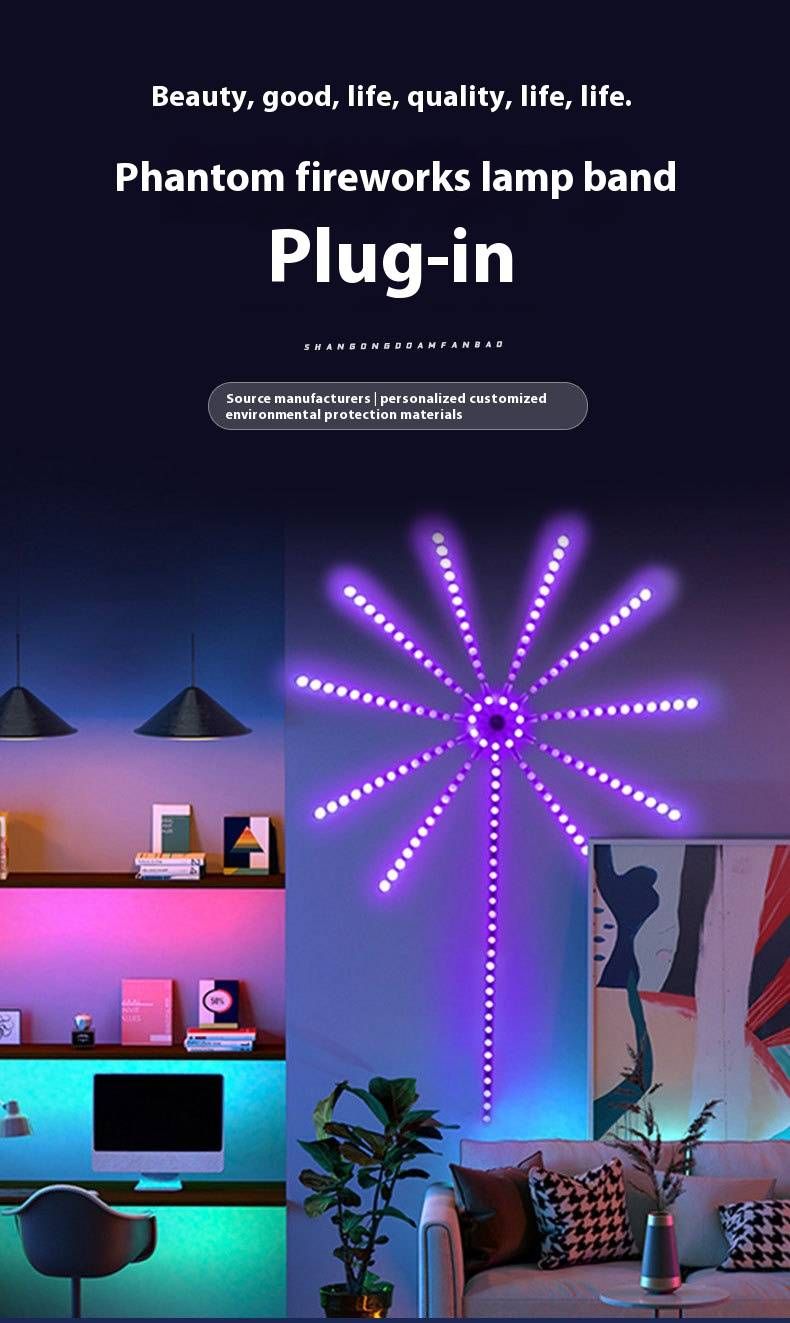 Tira de luces LED RGB USB de 5 V: aplicación inteligente, Bluetooth, control remoto por infrarrojos, sincronización de sonido, chip SMD 5050 (30 LED/m), vida útil de 50 000 h, no impermeable._voghion.com