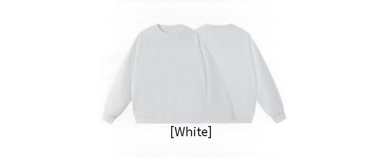 European Fit Heavyweight Loopback Crewneck Sweatshirt - 380g Premium Cotton Blend Pullover_voghion.com