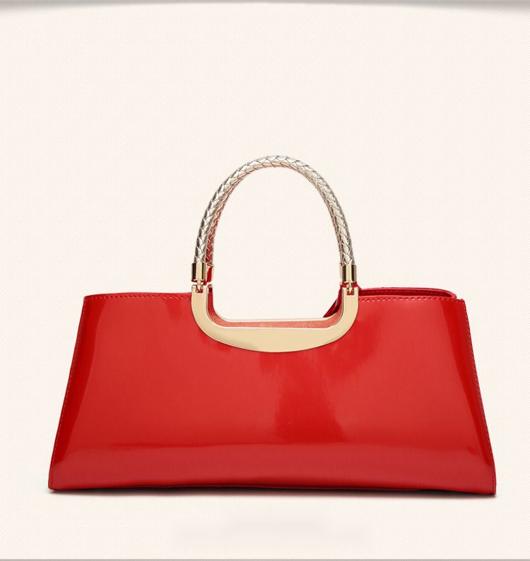 Borsa da sposa per banchetto da sposa a spalla singola in pelle laccata con colla leggera alla moda 2024_voghion.com