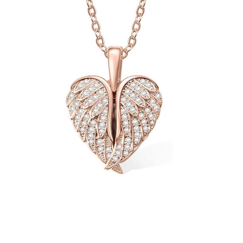 Collana con cuore personalizzato con doppio strato di zirconi alla moda per San Valentino, per donna_voghion.com