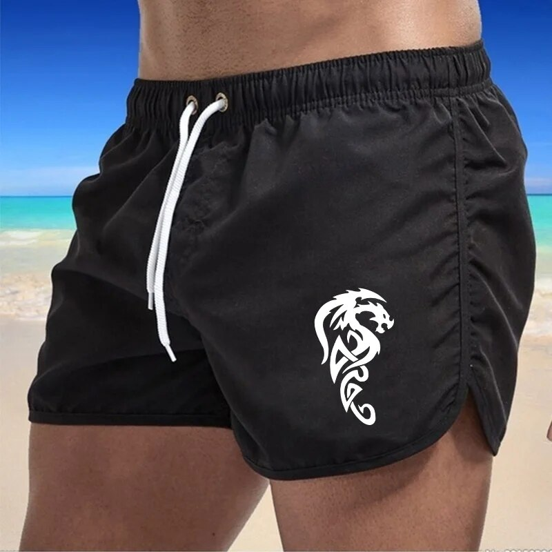 2024 Quick Dry Schwimmen für Männer Bademode Mann Badeanzug Badehose Badebekleidung Surfen Strand Shorts_voghion.com
