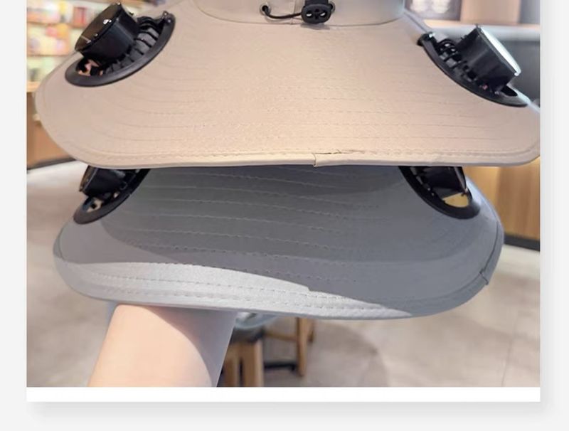 Solar Charging Bucket Hat For Men - Wide Brim Sun Hat With USB Fan (UPF50+ Adjustable Headband Quick-Dry For Hiking/Camping/Fishing)_voghion.com