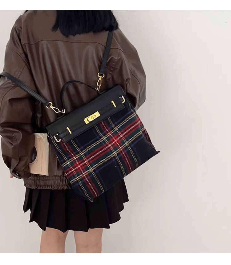 FOUR ONE niche backpack, women's autumn and winter trendy versatile handbag, high-end work commuting backpack_voghion.com